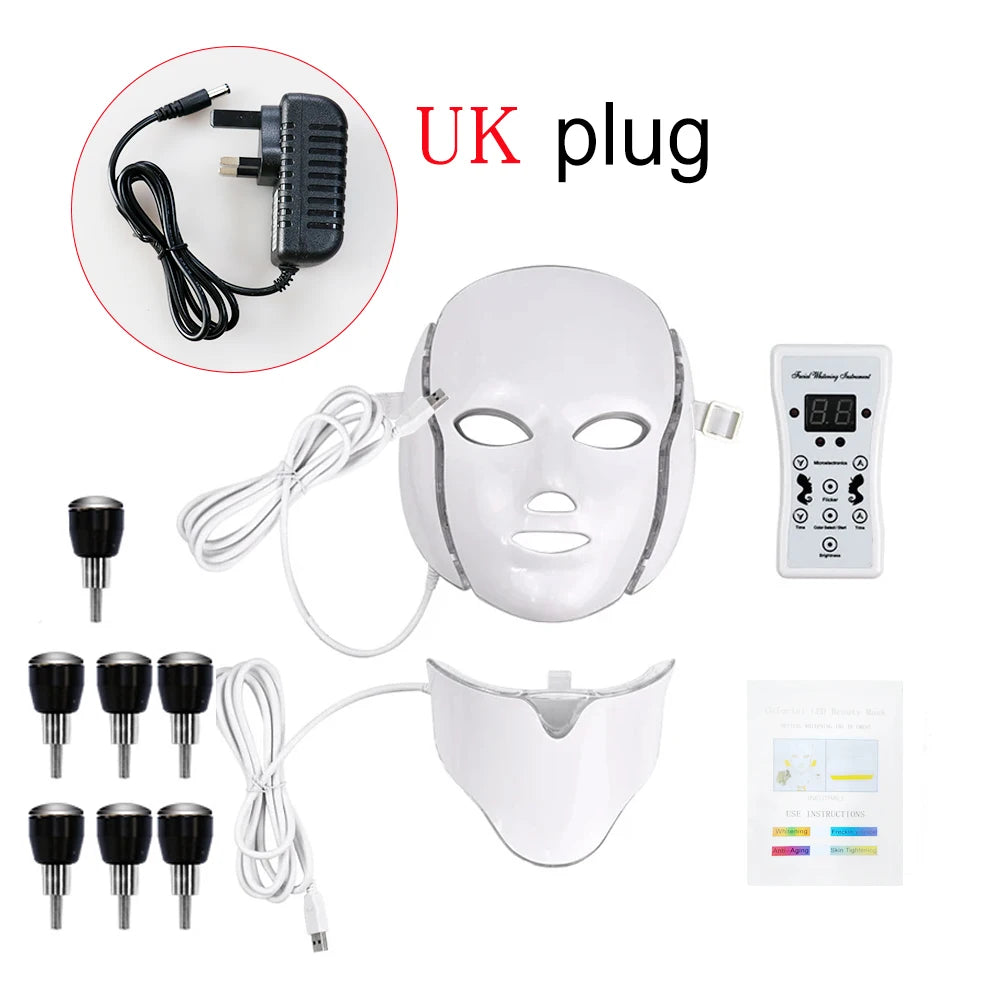 Maschera LED Viso e Collo 7 Colori