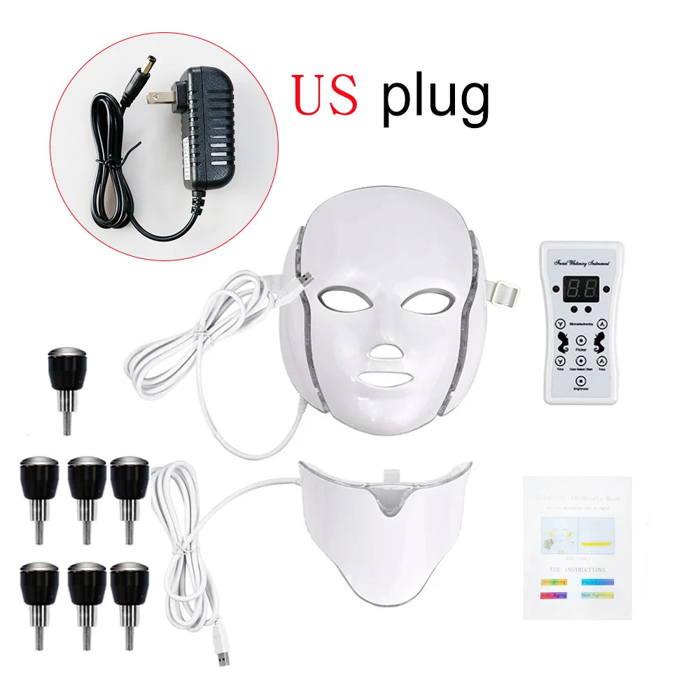 Maschera LED Viso e Collo 7 Colori