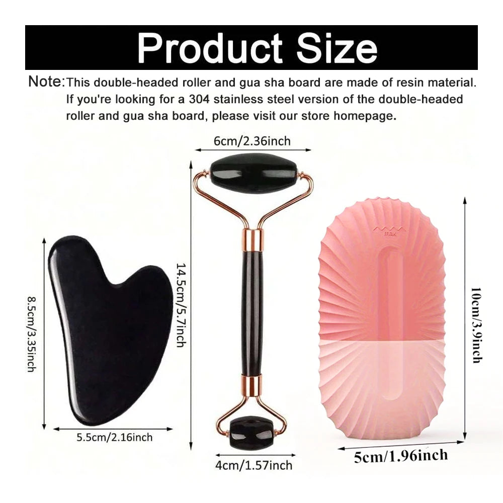 Set Ice Roller e Gua Sha Viso