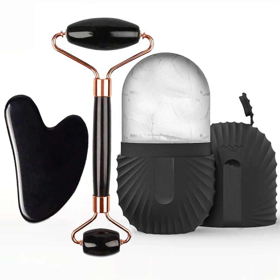 Set Ice Roller e Gua Sha Viso
