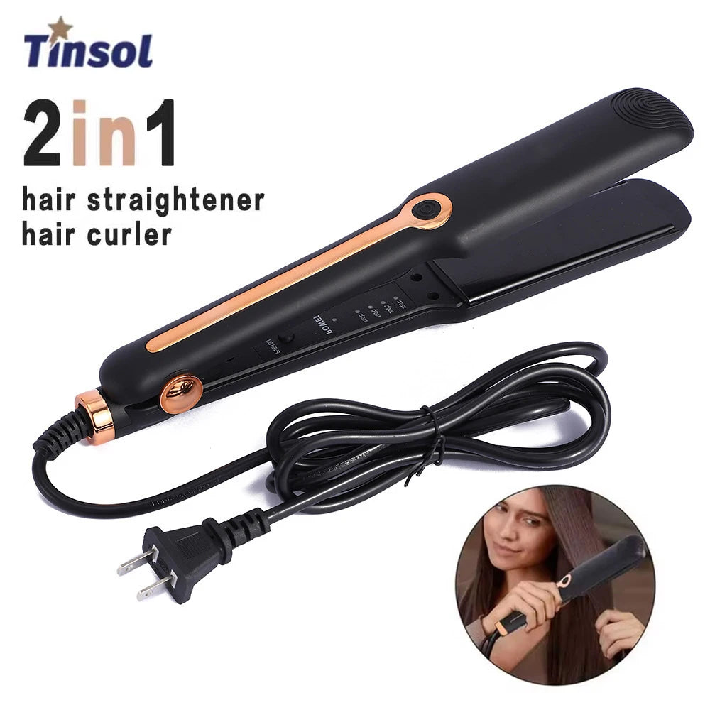 Piastra per Capelli 2 in 1 Liscia e Ricci